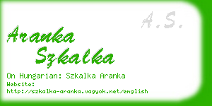 aranka szkalka business card